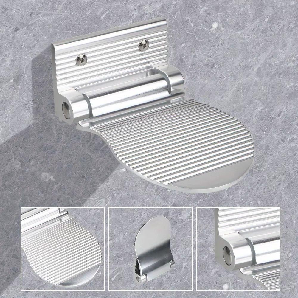 Aluminum Zinc Zinc Alloy Bathroom Pedals Foldable Bathroom Footrest Shower Footstool Pregnant Women