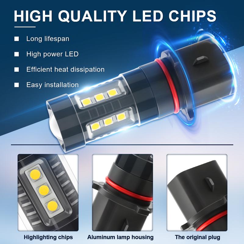 2 Stück Canbus LED-Lampen Tagfahrlicht P13W DRL-Lampe Für Ford Mustang 2015 2016 2017 Autozubehör 6000K Weiß