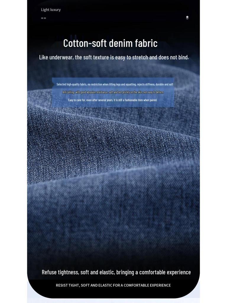 JEEP SPIRIT Men's Lightweight Straight-Leg Stretch Jeans