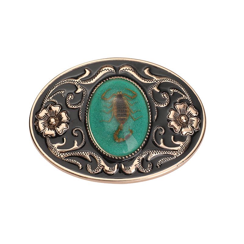 European & American Luminous Scorpion Pattern Zinc Alloy Belt Buckle