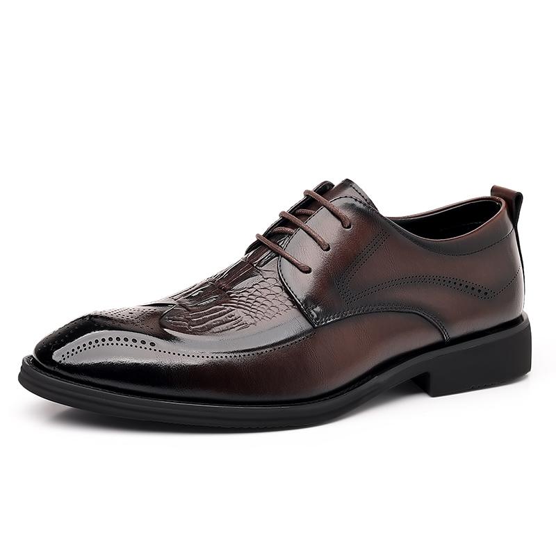 Fashion Luxury Brand Men's Glossy Leather Shoes High-end Banquet Dress Shoes Office Men's Pointed Business Shoes High-quality Versatile