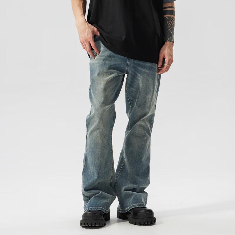 New Element Unisex Washed Stretch Straight-Leg Jeans