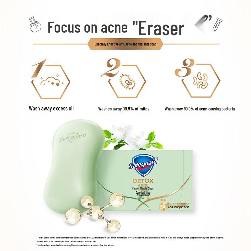 Safeguard Refreshing White Tea Acne & Mite Control Soap (5 x 108g)