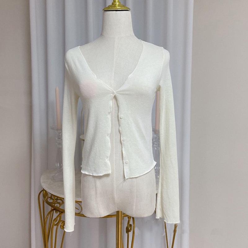 

Нежный розовый комплект из женской майки и солнцезащитного кардигана Dongdaemun Autumn One Size