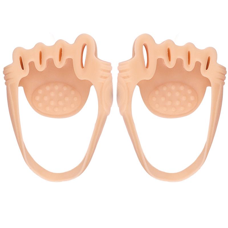 Toe Separator Pad with Thick Shock-Absorbing Sole, Arch Massage, Anti-Wear Design, and Flexible Traction Strap