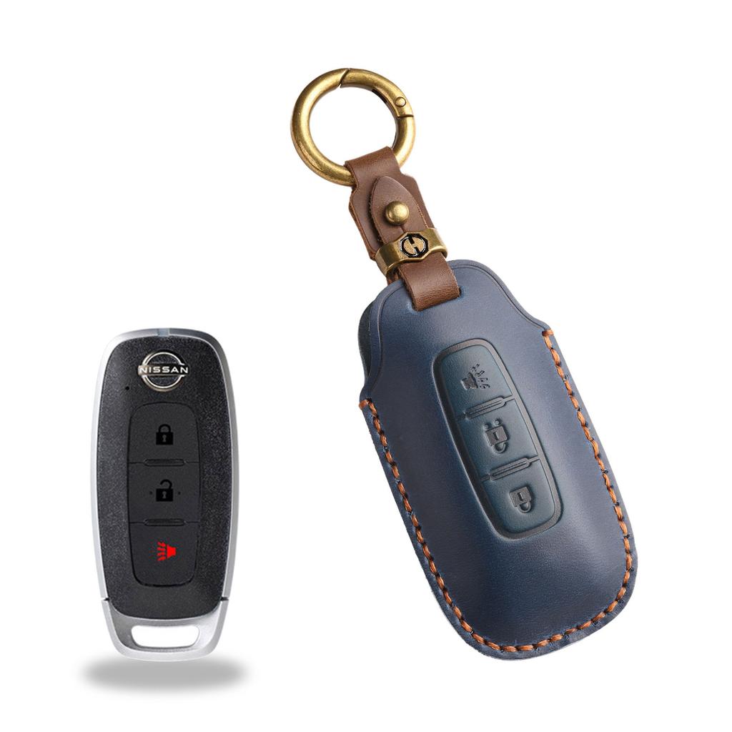 The Retro Key Cover Is Suitable For Nissan Xuanyi Teana Exploration Lu Xiaoke Qijun Jinke Genuine Leather Keychain.