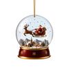 Christmas Acrylic Snow Ornament, Village Snow Scene Hanging Decoration for Christmas Tree, Holiday Home Decor Gift