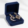 Embedded Vintage Enamel Ear Drop Asymmetric Ear Jewelry Unique Stud Earring  Mom