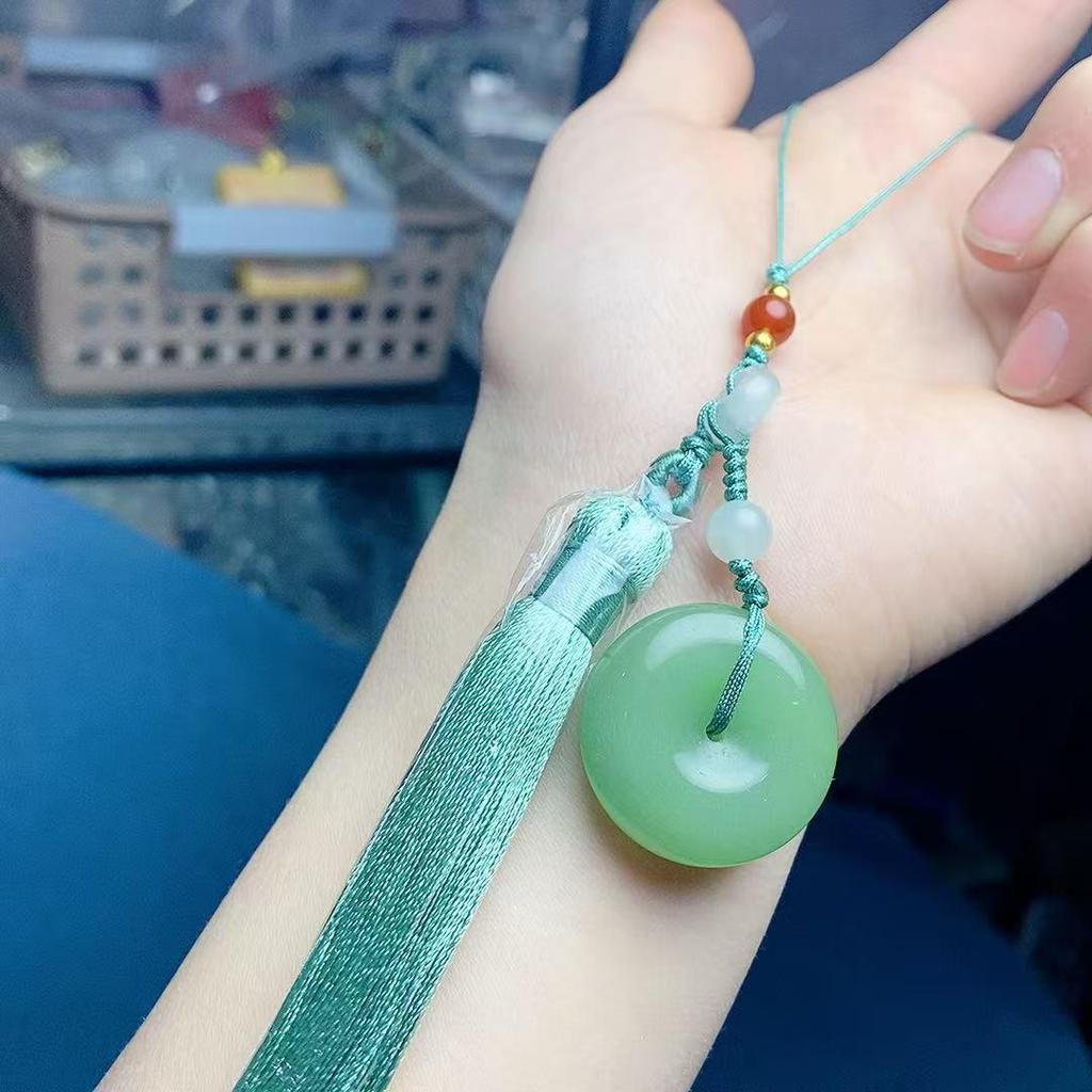 Dongling Jade Ping An Kou Phone Pendant - Simple, Versatile, Fashionable Ornament Accessory