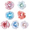Lace Scrunchies for Women Double Layer Large Elastic Hairbands French Hair Scrunchy Bobbles Soft Hair Accessories