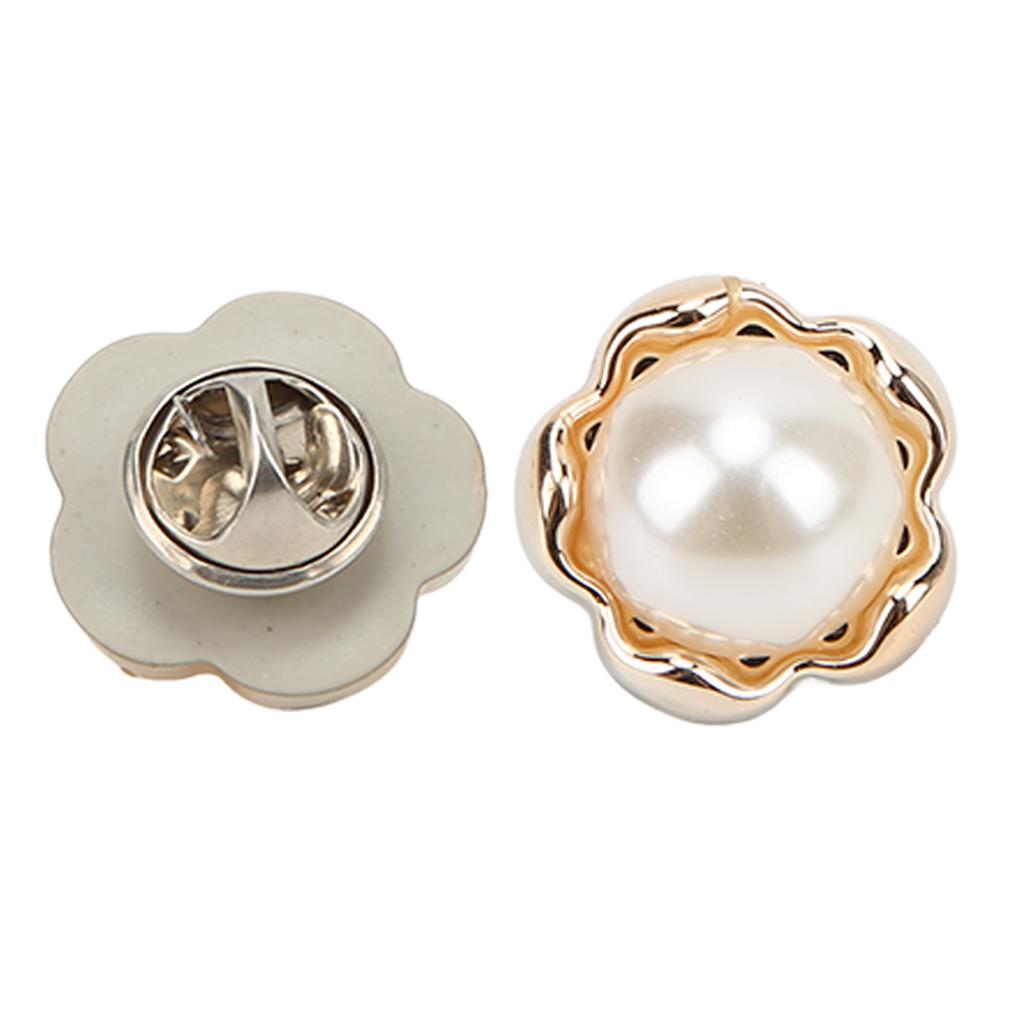 20pcs Pearl Buttons Flower Shape Vintage Exquisite Decorative Buttons for Sewing Craft Clothes