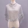 Breathable Tassels Lace Head Scarf Elegant Lace Flower Triangular Hollow Triangle Scarf Polyester Women's Scarf Shawl