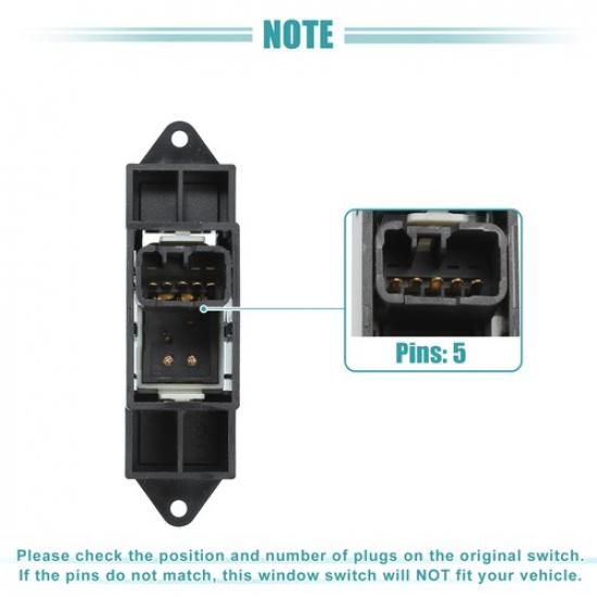 Pack (1) Rear Left Right Power Window Switch For Mitsubishi Lancer 2008-2014
