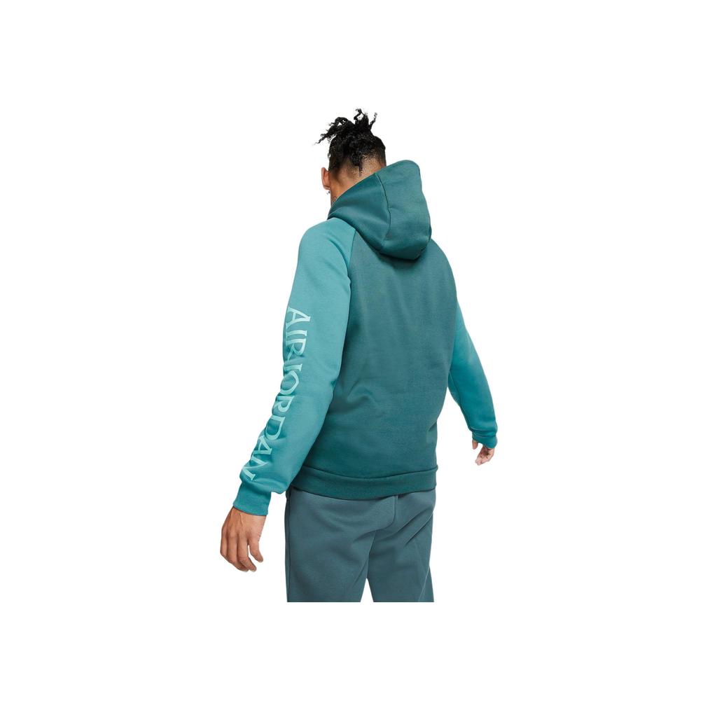 Jordan Fleece Hoodie Pullover Men Tops Black Green BV6011-303