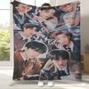 HD Stray Kids Kpop Star Flannel Blanket,Ultra Soft Warm Plush Throw for Home Bedroom Bed Sofa Cover Camping Picnic Gift
