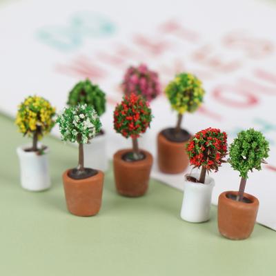 Casa de boneca desktop mini planta em vaso modelo de cena em miniatura micro paisagem