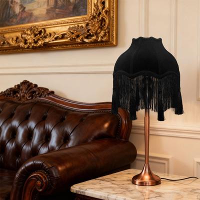 Velvet Lamp Shade Bell Shape,Lampshade,Decorative,E27 Elegant Classic for Lamps Hotel Home Office