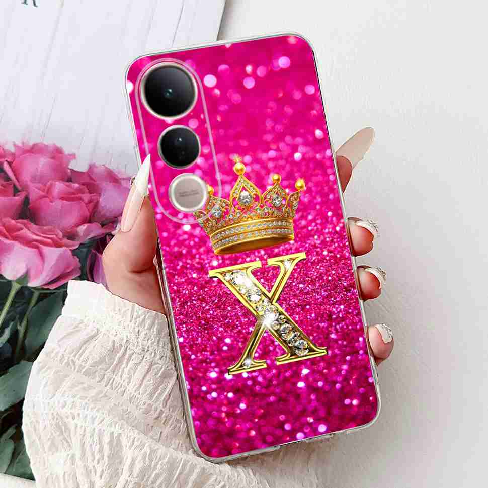 For Vivo V50 Lite 5G Case Luxury 26 Letters Cover Soft Silicone Phone Case For Vivo V50 Lite V50Lite 5G Back Cover Fundas