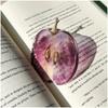 Delicate Transparent Acrylic Apple Bookmark Reading Mark Student Gift Premium Feeling Cute Grape Tomato Bookmarks