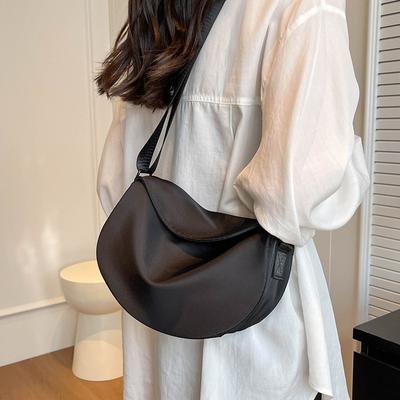 Nylon Cloth Bag Women's New Niche Design Broadband Shoulder Messenger Bag Saddle Dumpling Bag