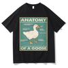 Gås Rolig Anka Grafik Spelare Vintage Svart T-shirts Hög Kvalitet Gotisk Vardaglig Unisexs Dam T-shirt Streetwear Kortärmade Toppar