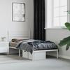 VidaXL Metal Bed Frame with White Headboard 75x190 Cm 352358