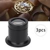 3Pcs 10x Uhr Lupen Anti Blendend Reparatur Lupe Lupe Schmuck Werkzeug Set