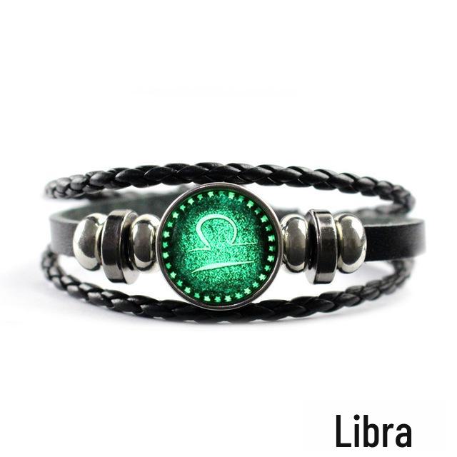 Zodiac Sign Leather Bracelets - European & American Multi-layer DIY Couple Bracelets