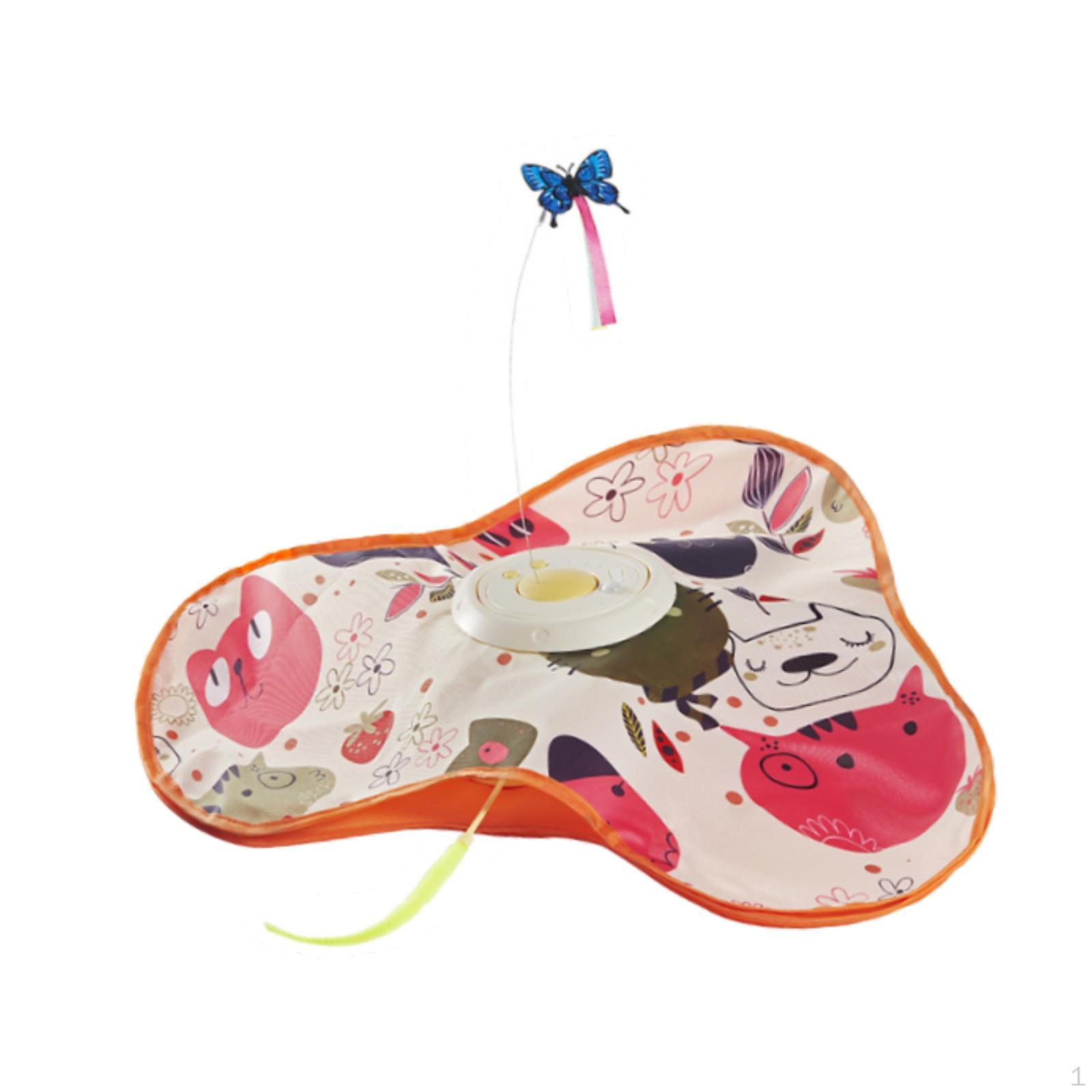 

Интерактивная игрушка для кошек Автоматическая игра в прятки Движущиеся игрушки Перья в движении, для домашних кошек оранжевый