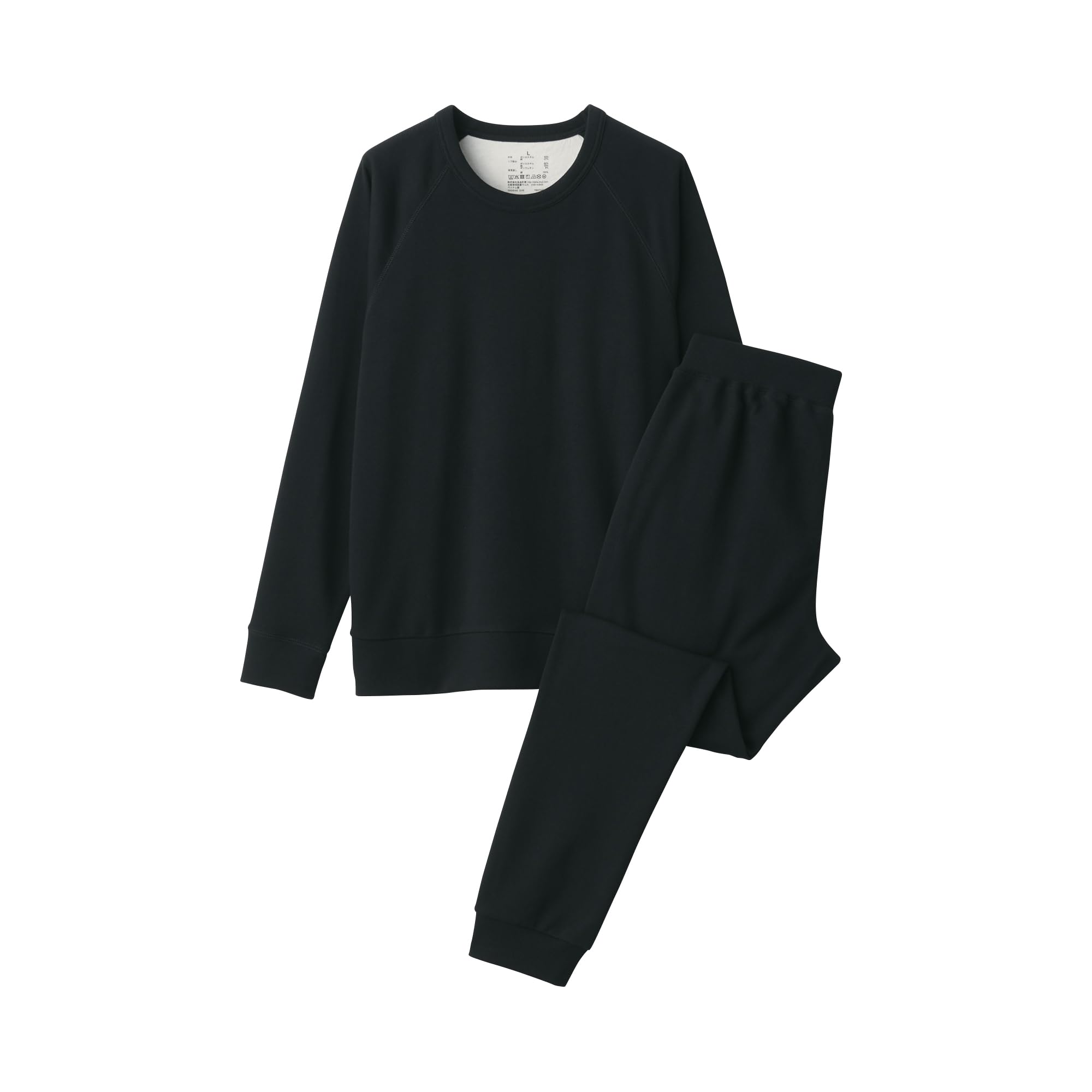 

MUJI Men s Sweat Room Wear Set Men s FB0XTA4S Black Men s S