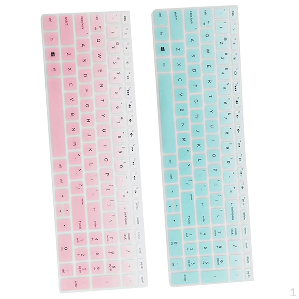 

Мягкая силиконовая накладка на клавиатуру для ноутбука 15,6 BF Прозрачно-розовая и зеленая