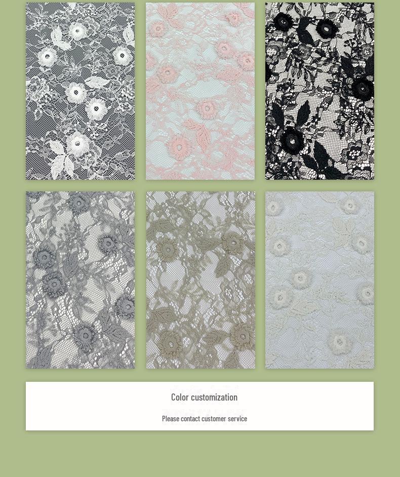 3D Embroidered Floral Lace Fabric for Dresses and Children's Clothing