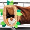 Hamac pentru hamster, spațiu mare, pat agățat, tunel cald pentru dormit pentru hamsteri, porci de Guineea