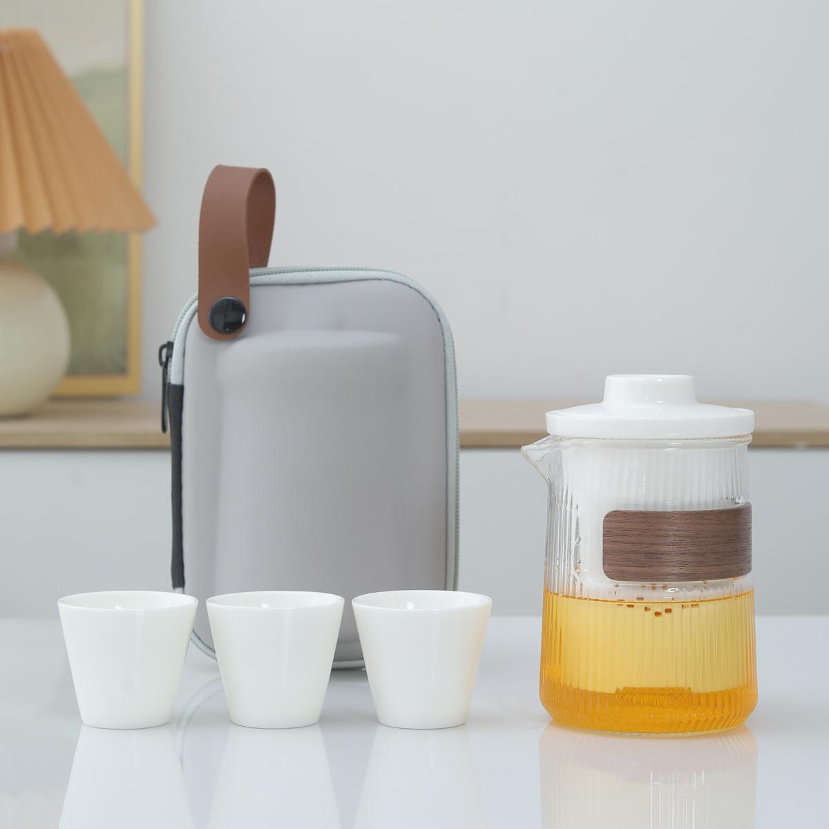 

Ceramic Outdoor Camping Portable Travel Tea Set Business Company Bank Souvenir Gift Set