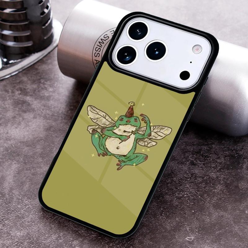 Mint Green The Frog Mushroom Phone Case for iPhone 17 16 15 Pro Max Air 14 13 12 11 Plus Shockproof Capa Cover