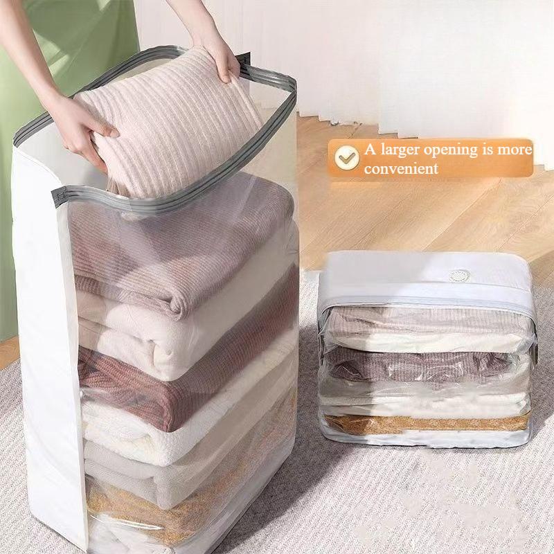 Three Dimensional Vacuum Compression Bag for Storing Clothes and Quilts, Specially Thickened Storage Bag for Moisture-proof Finishing Bag