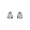 New Simple Line Diamond-encrusted Pearl Stud Earrings Women's Niche Earrings Cat Claws Full of Diamonds Light Luxury Super Flash Pearl Stud Earrings