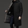 Winter Warm Long Down Coat for Men, Plus Size Knee-Length Outerwear for Middle-Aged and Older