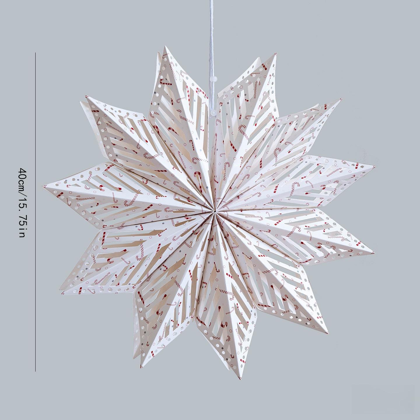 

1 штука 3D подвески-снежинки, складная бумажная звезда, подвеска для вечеринки, окна, рождественское украшение, украшение для рождественской елки