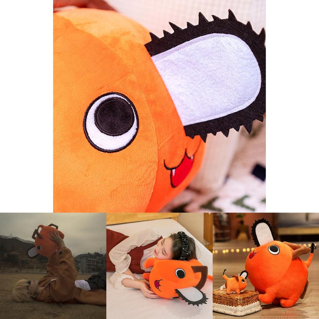 Chainsaw Man Pochita Plüschtier Stoffpuppe für alle Altersgruppen Weich Quetschbar Ungiftige Materialien Geburtstags-Weihnachtsgeschenk