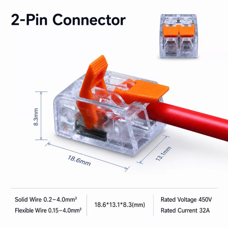 10Pcs Electrical Cable Connectors 2/3/4/5 Port Lever Wire Connector Quick Splice Electrical Wire Terminal 32A 450V Kit