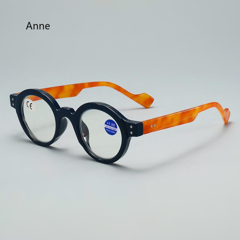 Herren Retro Lesebrille Anti Blaulicht Brille Trend Ultraleicht Rundes Gestell Damen Alterssichtige Brille Gestell Unisex