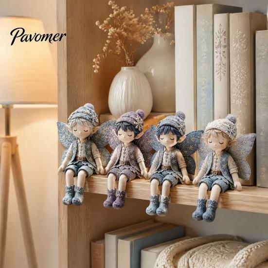 Handmade Fairy Boy Doll Set Boys Patchwork DIY Kit, Fabric Sewing Make 4 Family Weekend Activity Kits Boys, Craft Kit for Adults, Gift, Home Tabletop