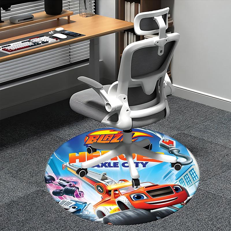

Blaze,Monster Machines Chair mat Round Rug Office carpet, Non slip, Suitable for Living Rooms, Bedrooms decor.1205040a 80cm by 80cm