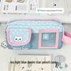 Xiaohongshu Pink & White Cat Pencil Case - Korean Style Girly Cartoon Stationery Bag