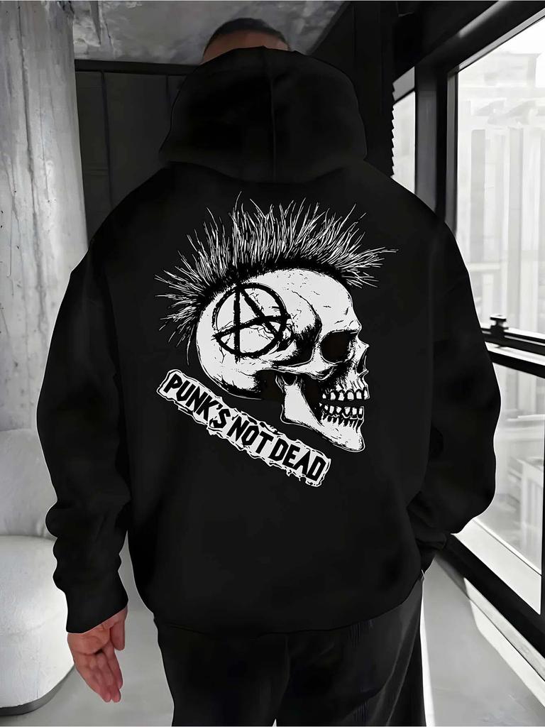 Men's Hooded Sweatshirt with Halloween Print, Multi-functional Men's Sports Casual Loose Hooded Sweatshirt, New Autumn and Winter Sweatshirt.