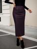 High-end Leather High-waisted Slim Fit Slit Pencil Skirt for Autumn 2025 - New Fashionable Sexy Hip-hugging Design