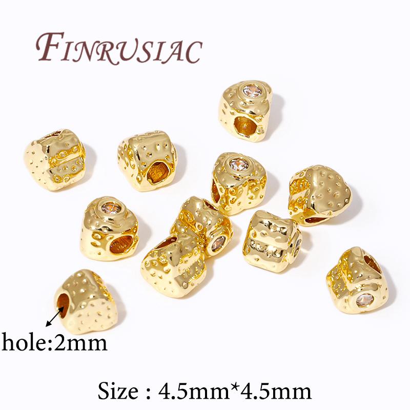 Multi Styles 18K Gold Plated Metal Beads Separators,Spacer Bead For Jewelry Making DIY Accessories,Bracelets Beads Wholesale