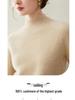 Women's 100% Cashmere Raglan Sleeve Sweater - Half-High Neck Knitted Pullover for Autumn & Winter