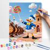 Disney Donald Duck Candy Castle Digital Oil Painting Art Kit Handmade Coloring Painting Home Decor